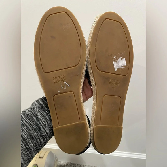 Eileen Fisher Lady tumbled nubuck espadrille shoes, size 7.5 - Picture 9 of 14